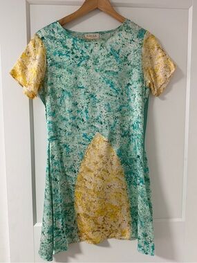 Calla Paris short-sleeve dress 100% silk